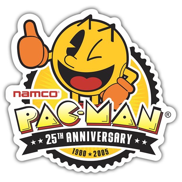 Adesivi per Auto e Moto: Pac-Man 25° Anniversario