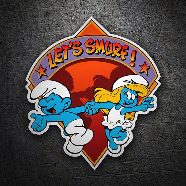 Adesivi per Auto e Moto: Puffi Let´s Smurf!