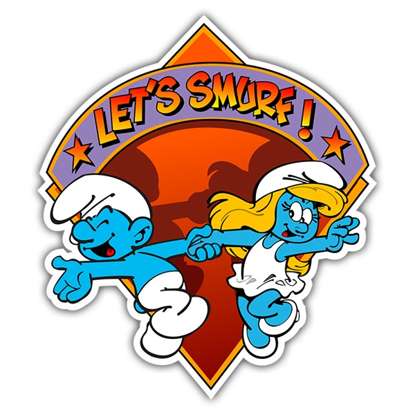 Adesivi per Auto e Moto: Puffi Let´s Smurf!