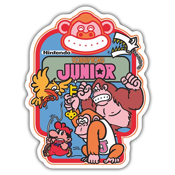 Adesivi per Auto e Moto: Donkey Kong Junior Videogioco 