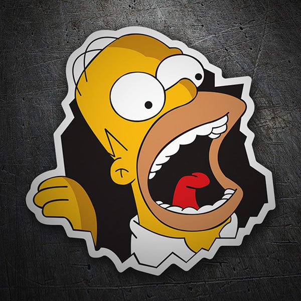 Adesivi per Auto e Moto: Homer mangia muri 1