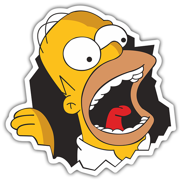 Adesivi per Auto e Moto: Homer mangia muri