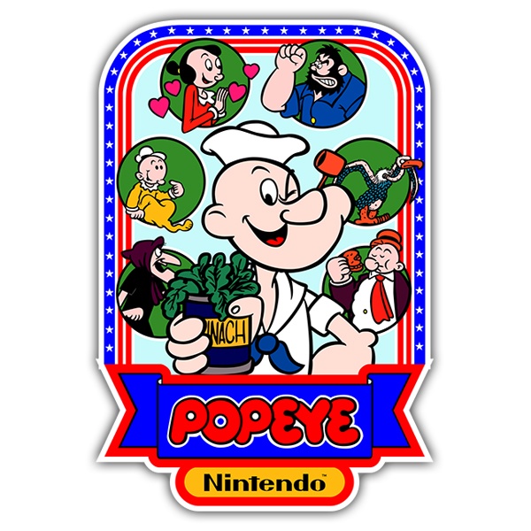 Adesivi per Auto e Moto: Popeye Videogioco