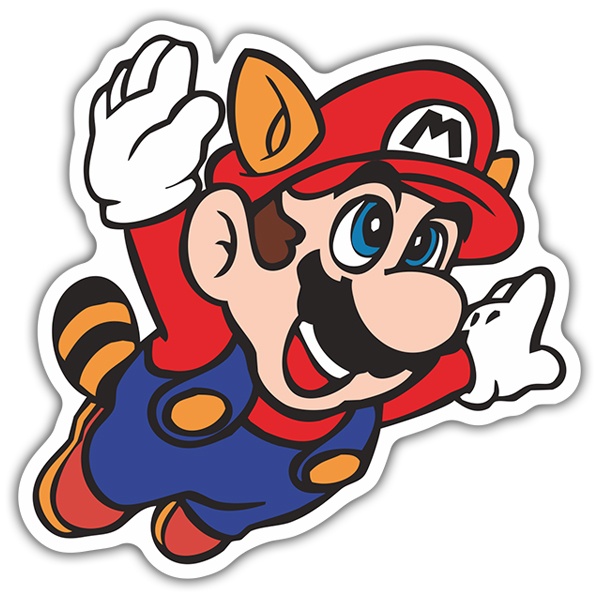 Adesivi per Auto e Moto: Super Mario Racoon