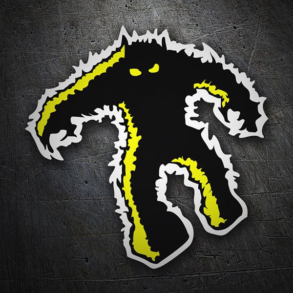 Adesivi per Auto e Moto: Space Invaders Monster yellow