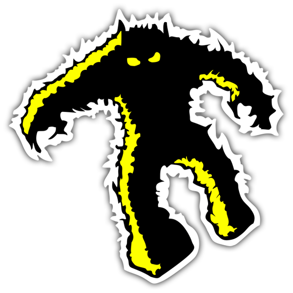 Adesivi per Auto e Moto: Space Invaders Monster yellow