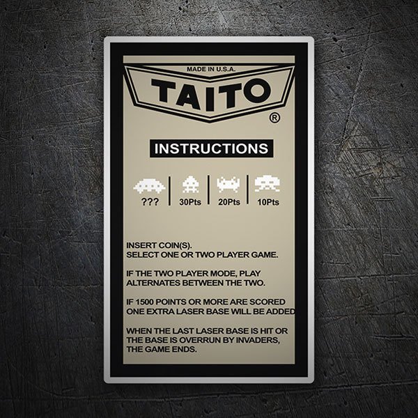 Adesivi per Auto e Moto: Taito Instructions