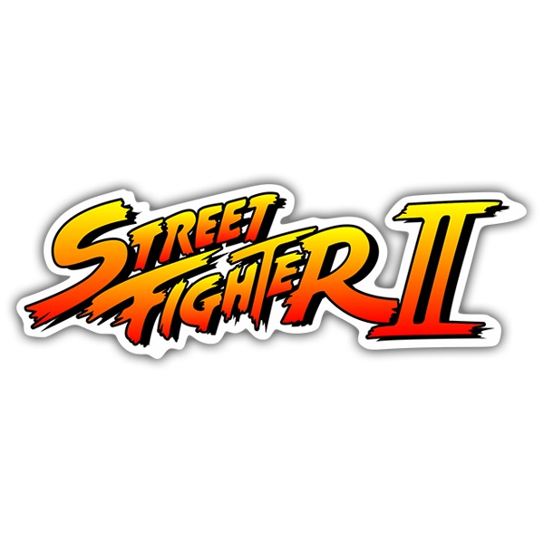 Adesivi per Auto e Moto: Street Fighter II Logo Ombra