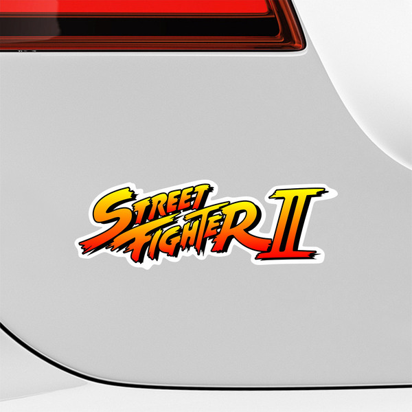 Adesivi per Auto e Moto: Street Fighter II Logo Ombra
