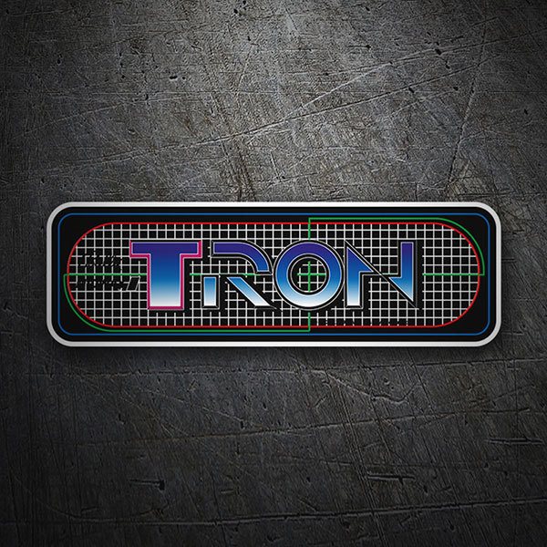 Adesivi per Auto e Moto: TRON in Lettere Maiuscole con Degrad&eacute; di Colori