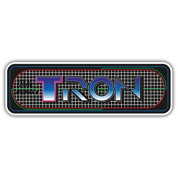 Adesivi per Auto e Moto: TRON in Lettere Maiuscole con Degrad&eacute; di Colori