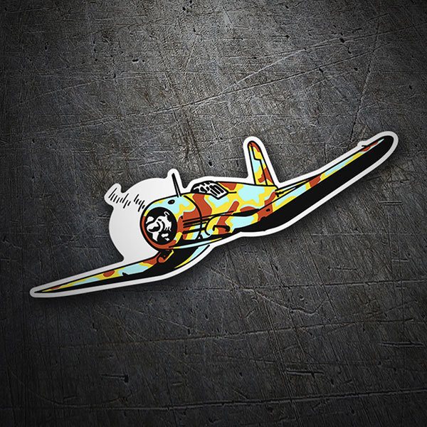 Adesivi per Auto e Moto: Atari Time Pilot con Aereo in Volo