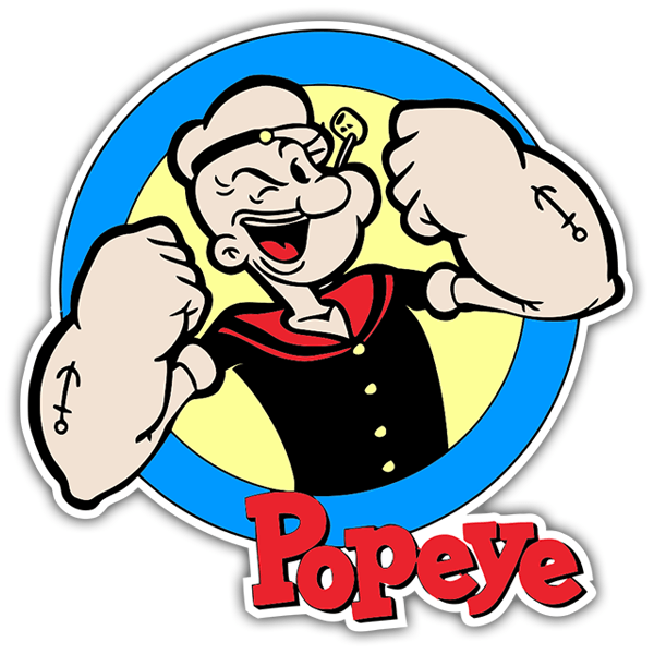 Adesivi per Auto e Moto: Popeye il marinaio