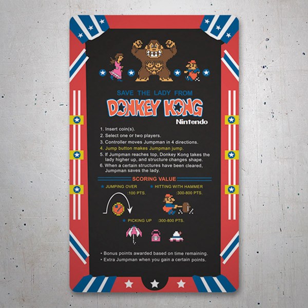 Adesivi per Auto e Moto: Donkey Kong Nintendo