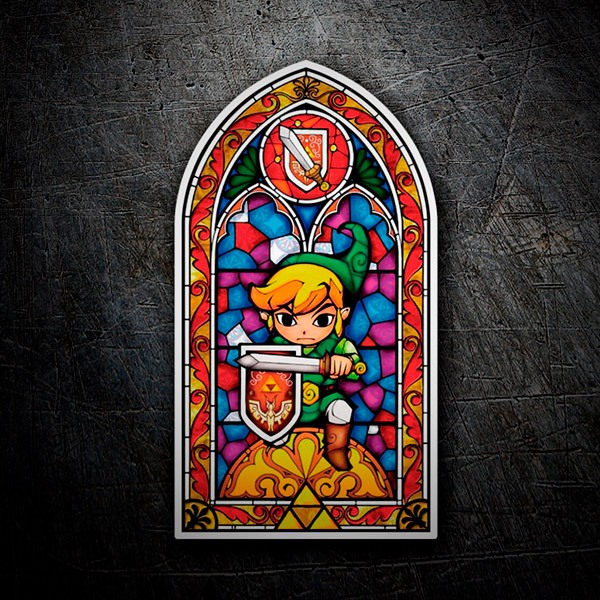 Adesivi per Auto e Moto: Vetro Colorato Zelda - The Wind Waker