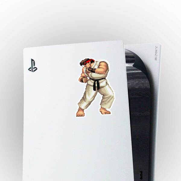 Adesivi per Auto e Moto: Street Fighter Ryu Pixel 16 Bits