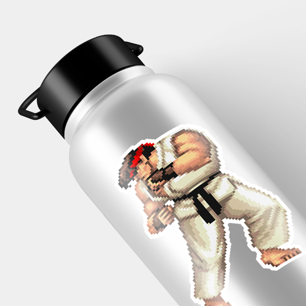 Adesivi per Auto e Moto: Street Fighter Ryu Pixel 16 Bits
