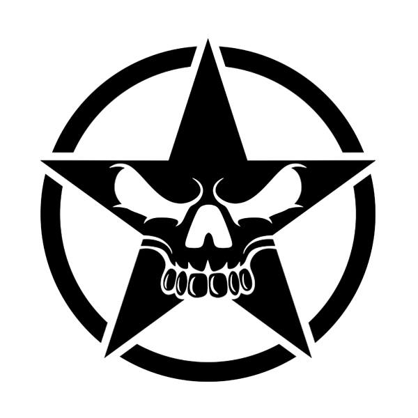 Adesivi per Auto e Moto: Cranio Stella