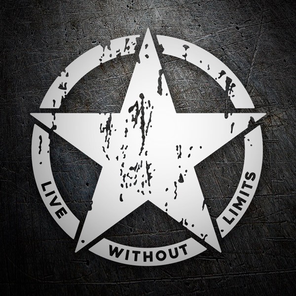 Adesivi per Auto e Moto: Live whith out limits Army