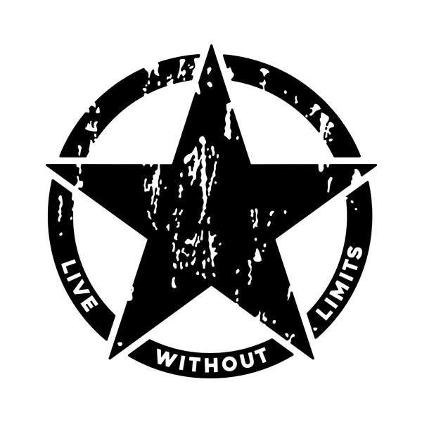 Adesivi per Auto e Moto: Stella militare Live Without Limits