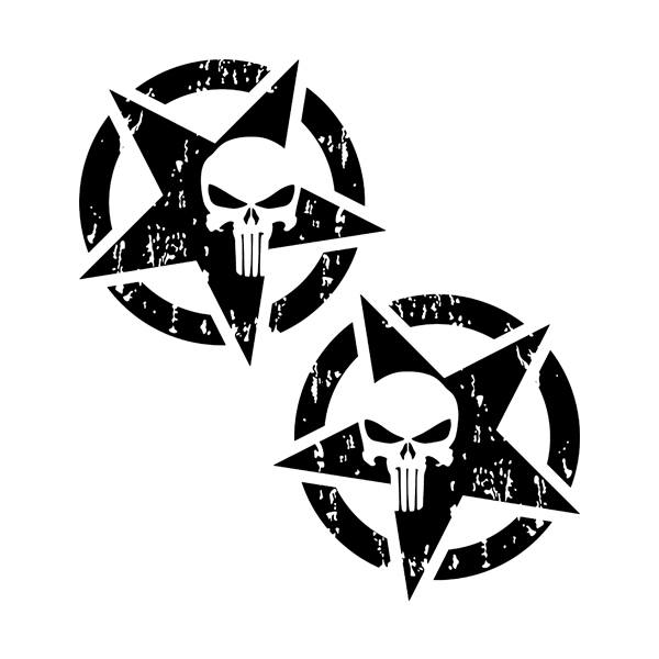 Adesivi per Auto e Moto: Punisher US Army