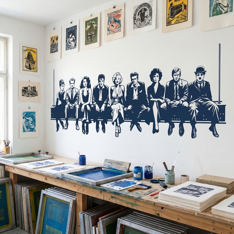 Adesivi Murali: Pranzo in Hollywood 2024