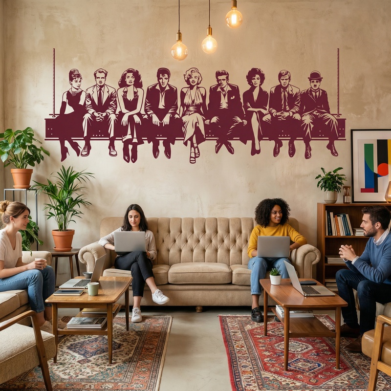 Adesivi Murali: Pranzo in Hollywood 2024