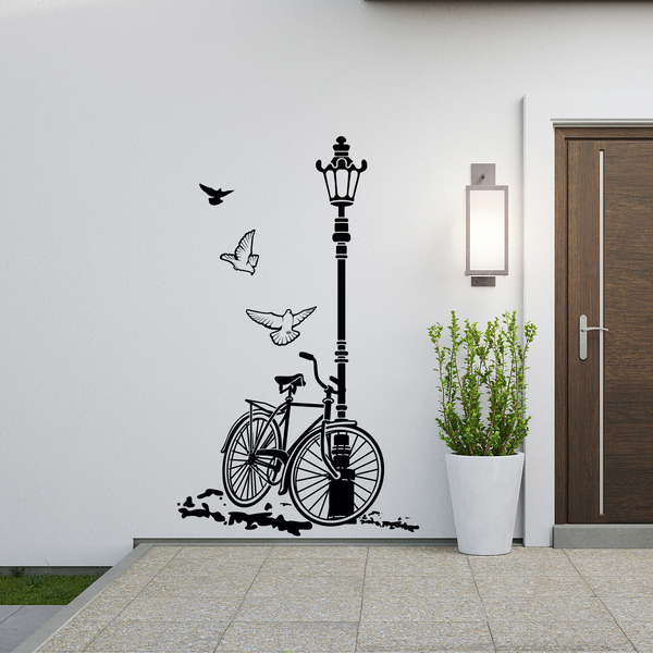 Adesivi Murali: Bicicletta e lampada