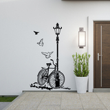 Adesivi Murali: Bicicletta e lampada 3