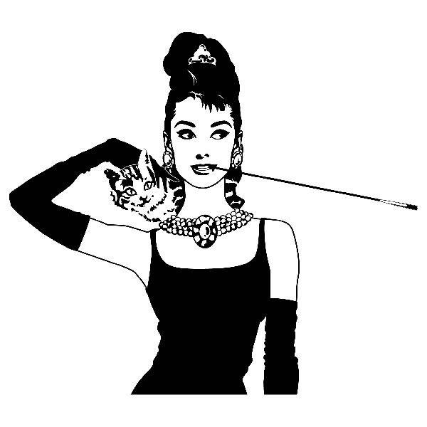 Adesivi Murali: Audrey Hepburn a Colazione da Tiffany