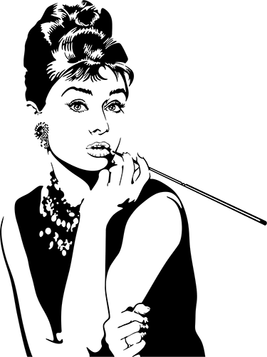 Adesivi per Auto e Moto: Audrey Hepburn
