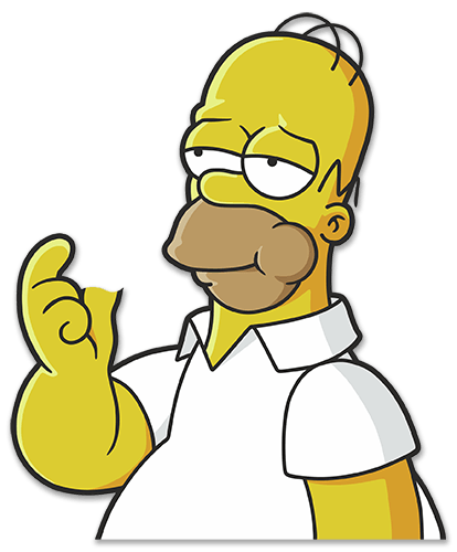 Adesivi per Auto e Moto: Homer Simpson Apple