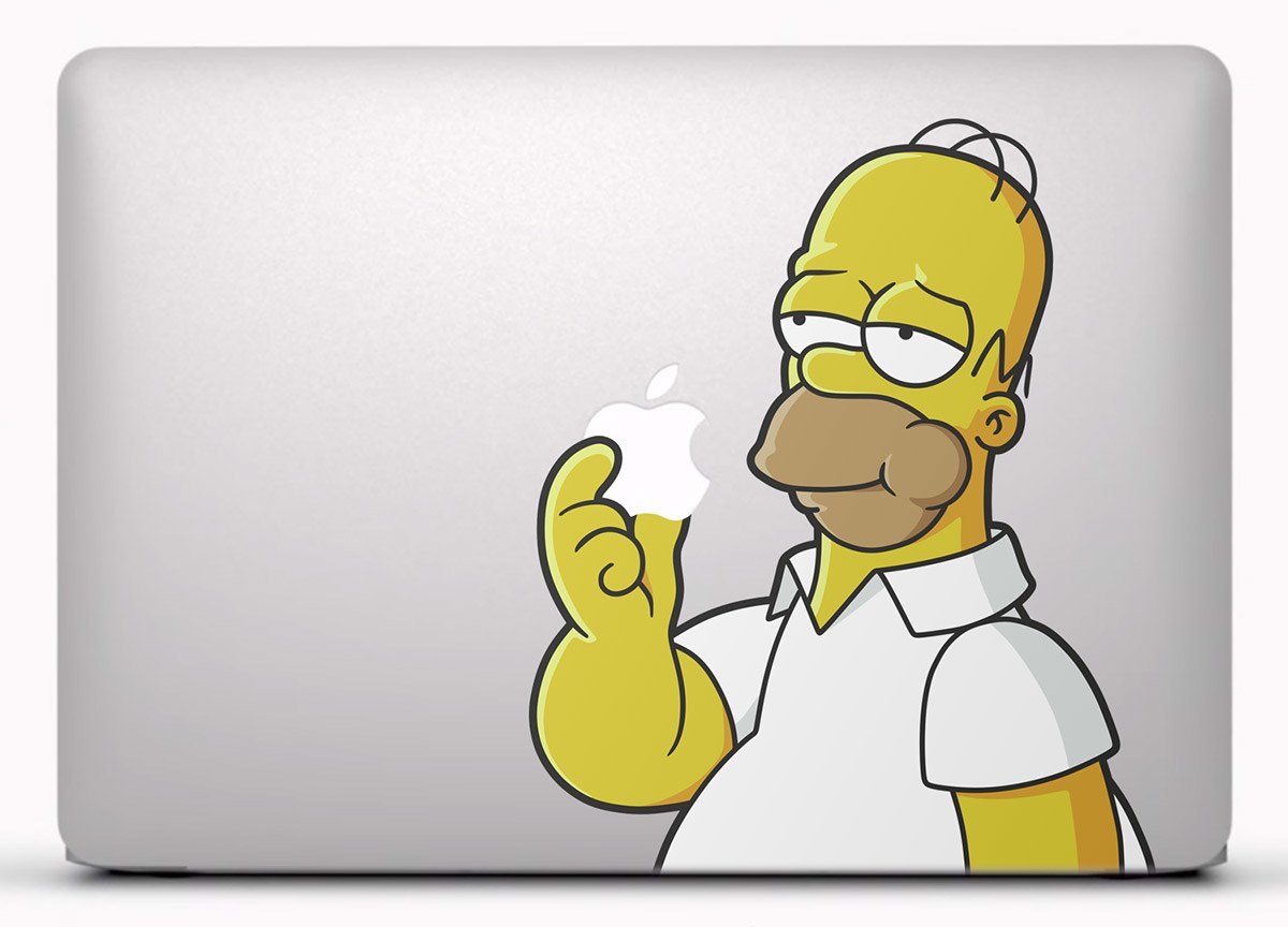 Adesivi per Auto e Moto: Homer Simpson Apple