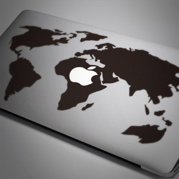 Adesivi per Auto e Moto: Mappa del mondo MacBook 0