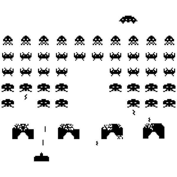 Adesivi per Auto e Moto: Space Invaders