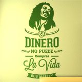 Adesivi Murali: El dinero no puede comprar la vida - Bob Marley 3