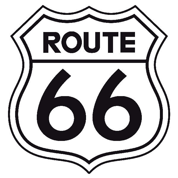 Adesivi Murali: Segno della Route 66