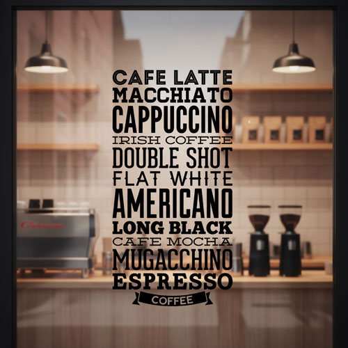 Adesivi Murali: Tipi di caff&egrave;