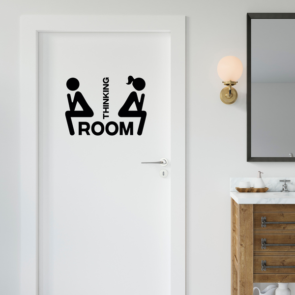 Adesivi Murali: Icone di WC pensare