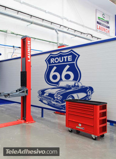 Adesivi Murali: Corvette Route 66
