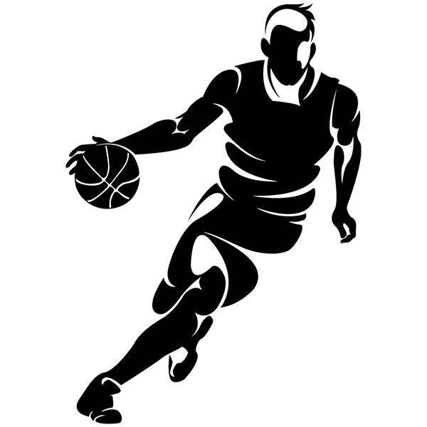 Adesivi Murali: Giocatore di basket dribbling