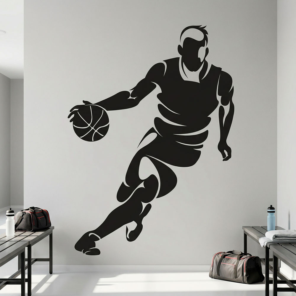 Giocatore di basket dribbling 5
