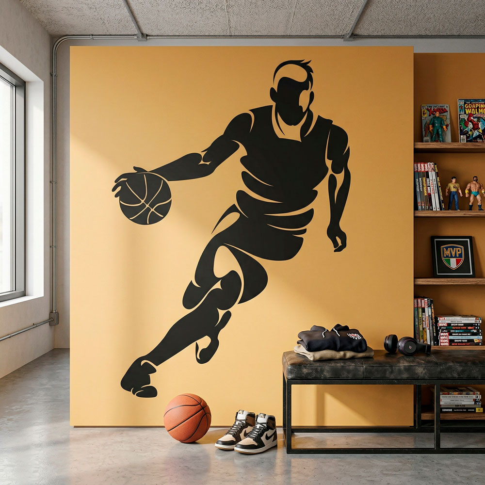Giocatore di basket dribbling 10