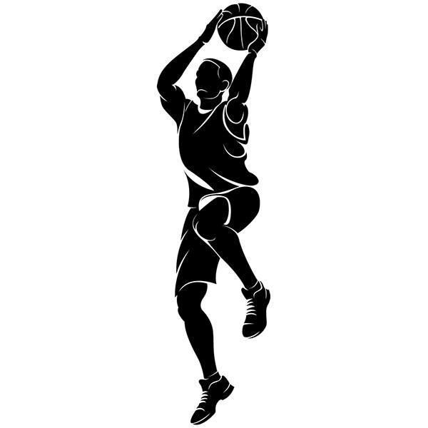 Adesivi Murali: Giocatore di basket tiro