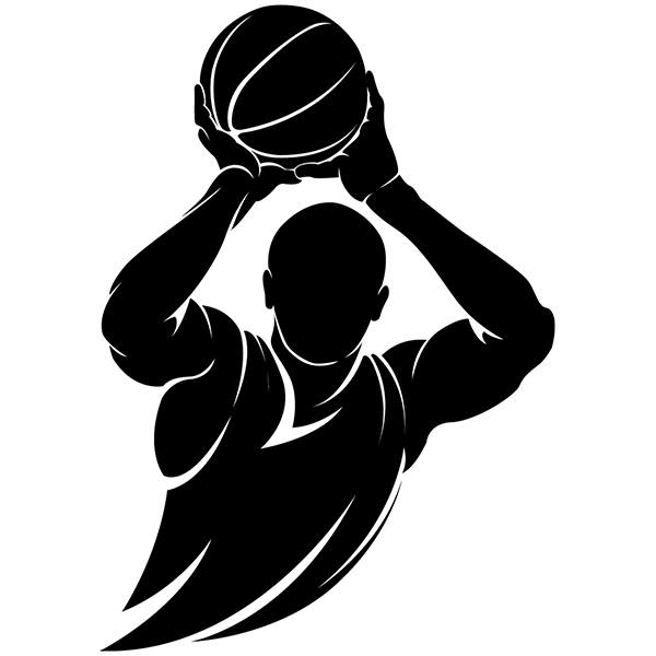 Adesivi Murali: Giocatore di basket tiro libero