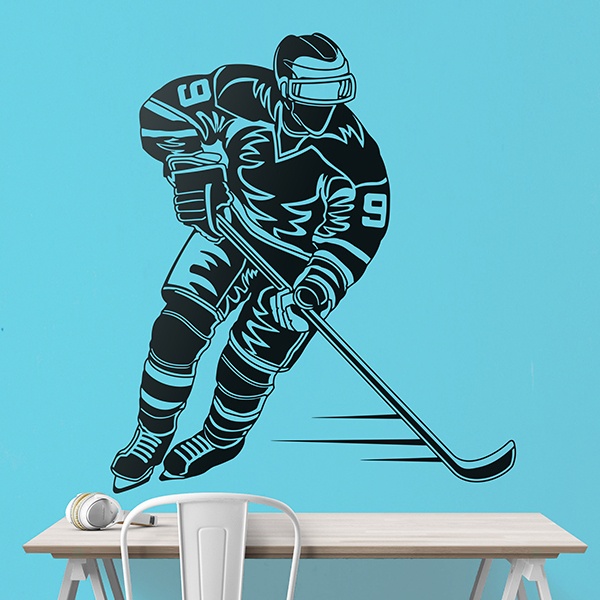 Adesivi Murali: Giocatore di hockey