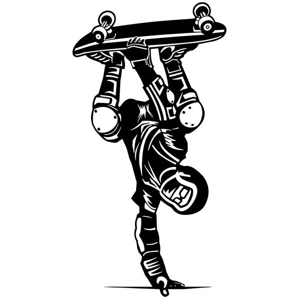 Adesivi Murali: Skater che riposa sulla mano