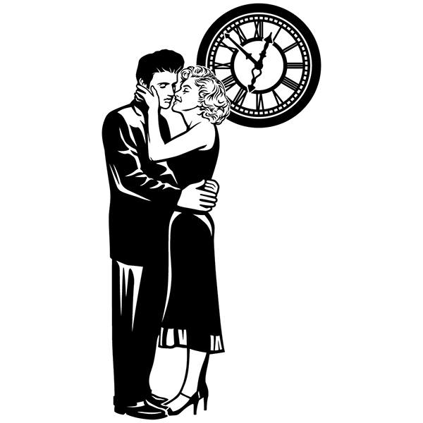 Adesivi Murali: Elvis e Marilyn sotto il cronometro