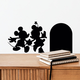 Adesivi Murali: Battiscopa a foro Mickey e Minnie 2