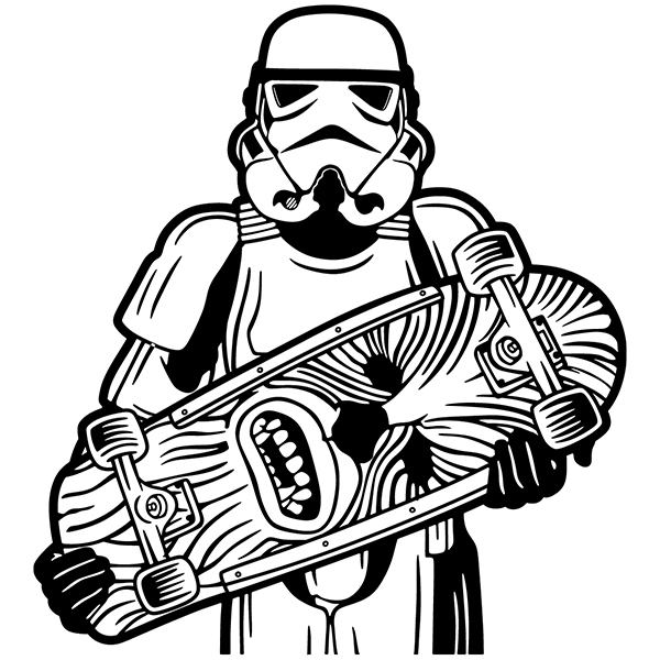 Adesivi Murali: Stormtrooper Skate